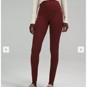 NEW LULULEMON High Rise Pant Legging Red Merlot Size 4 NWOT